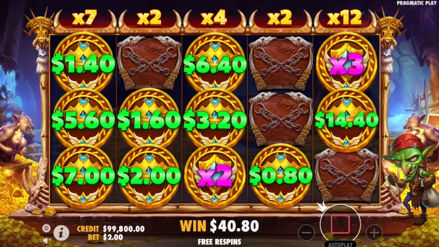 slot grid with golden money symbols