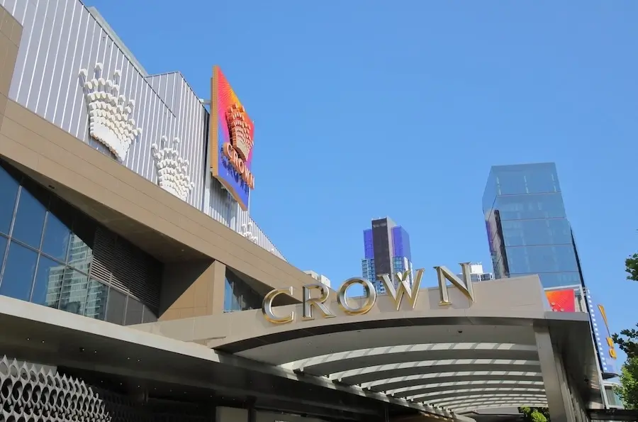 entrance to crown casino Melbourne