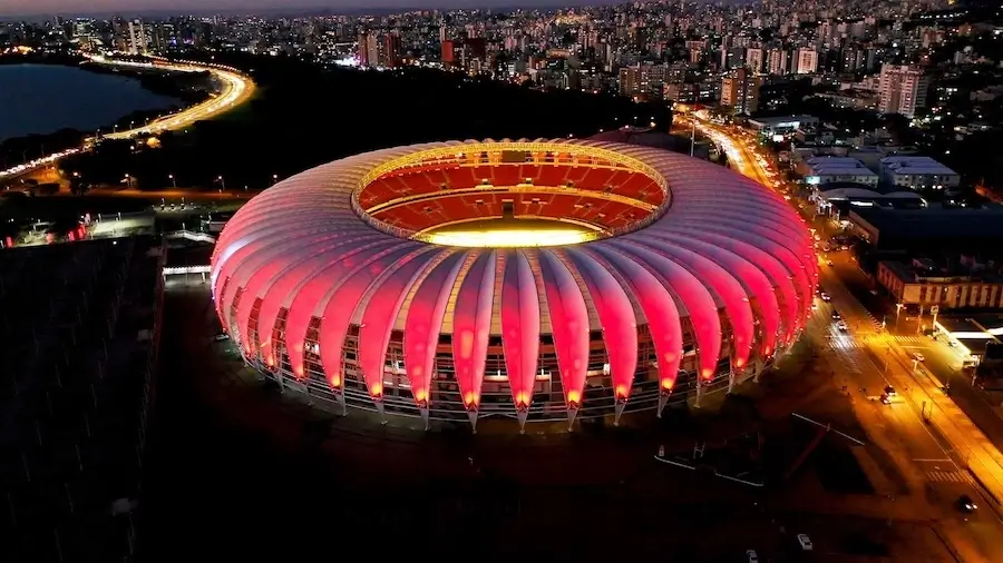 football stadium at night