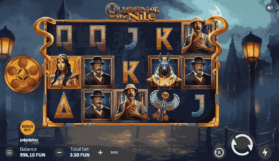 Queen of the Nile Base Game Grid