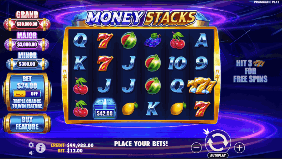 Money Stacks grid during base game