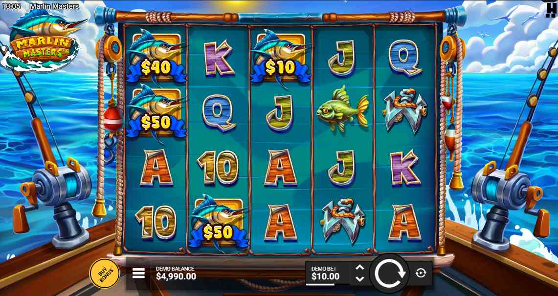 Merlin Masters slot base game