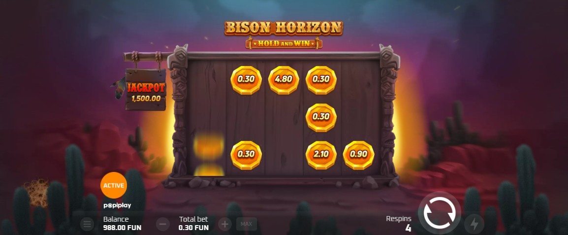 Bison Horizon Hold and Win base game