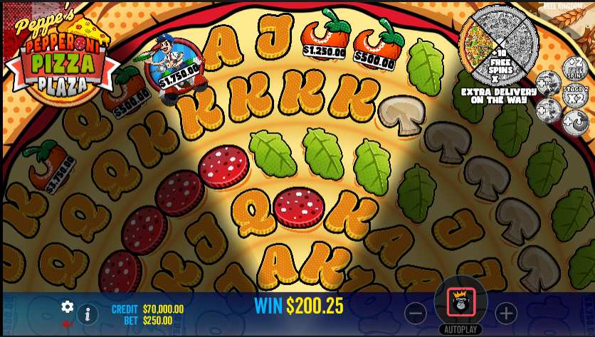 Peppe's Pepperoni Pizza Plaza slot bonus game