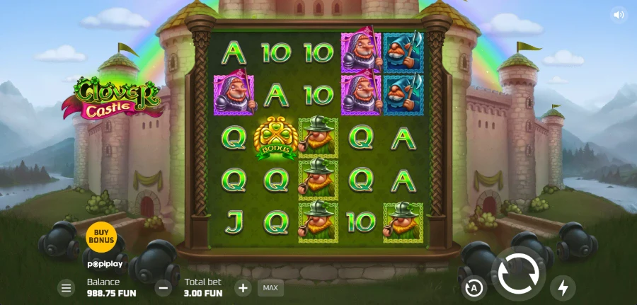 Clover Castle Slot grid during base game