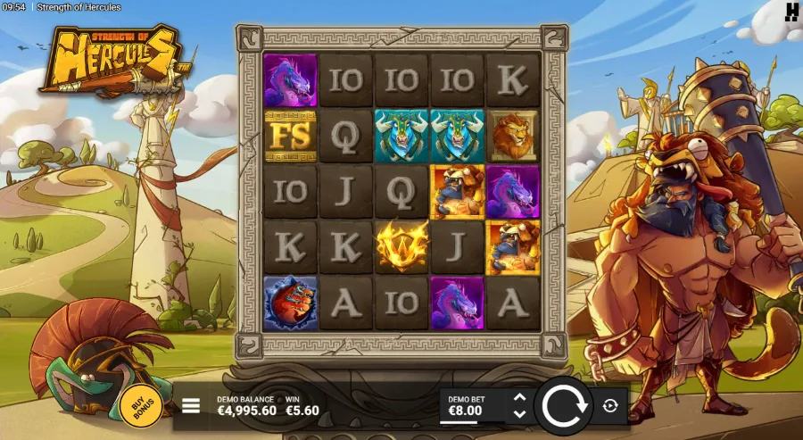 Strenght of Herkules Slot grid during base game