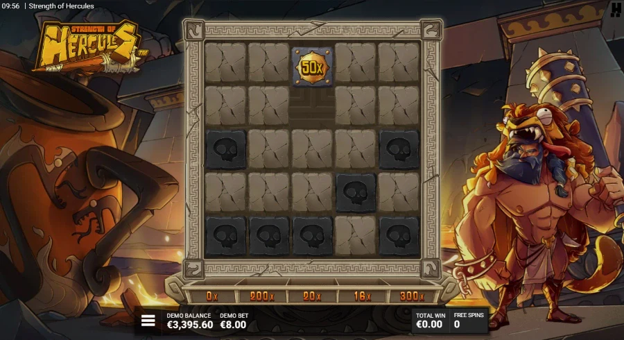 Strenght of Herkules Slot grid during bonus game