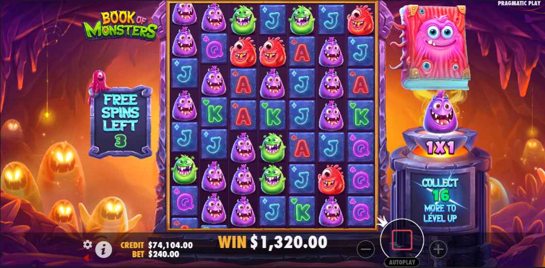 Book of Monsters bonus game