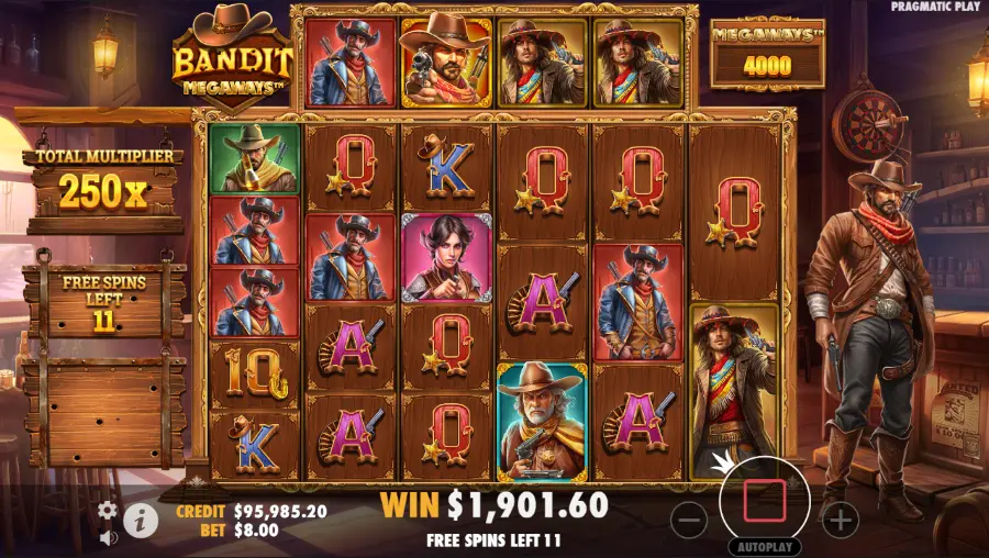 Bandit Megaways Bonus Game