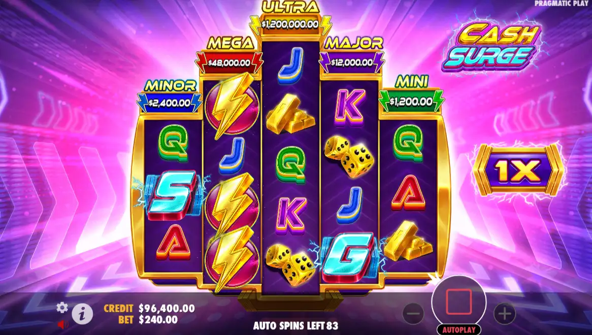 Screenshot of Cash Surge slot