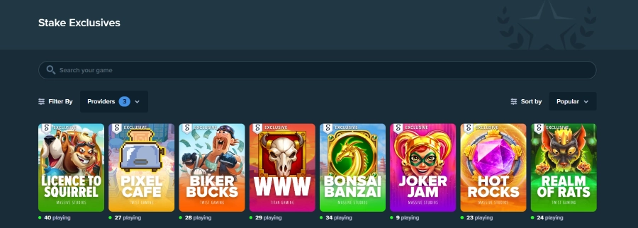 Stake Exclusives Slots