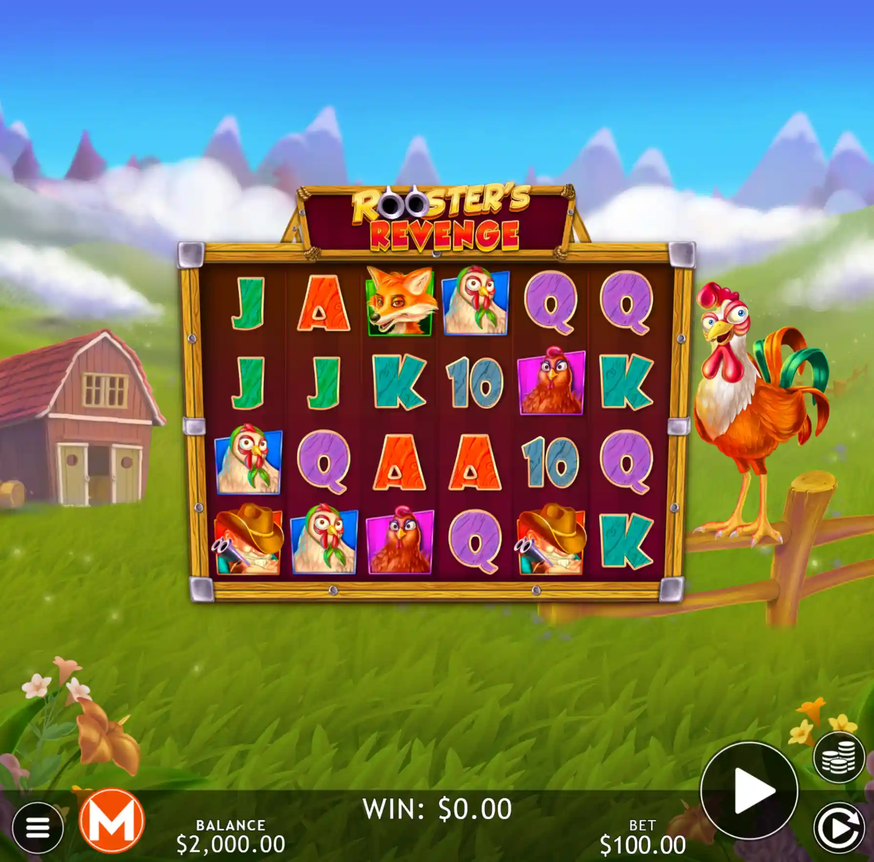 Screenshot of Rooster's Revenge slot