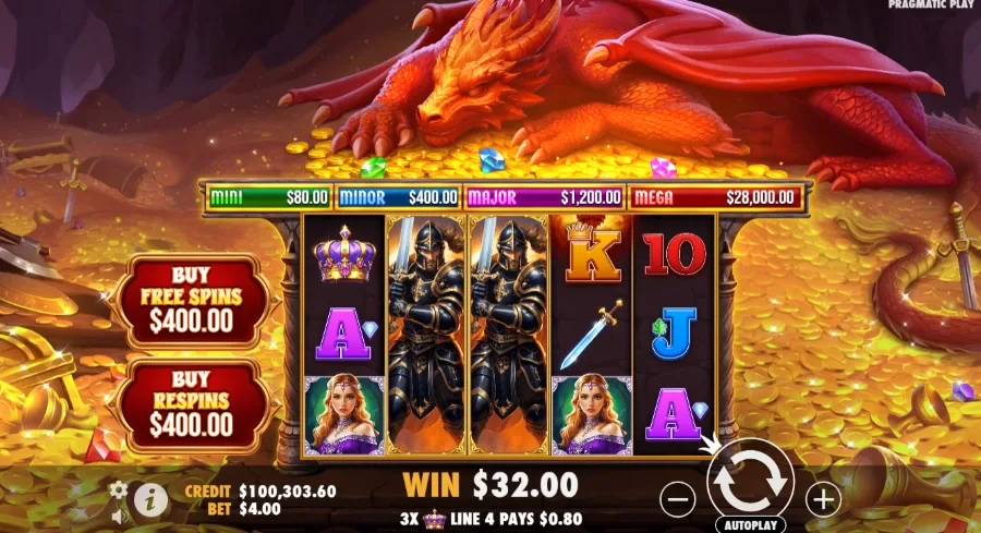 Sleeping Dragon Slot Base Game
