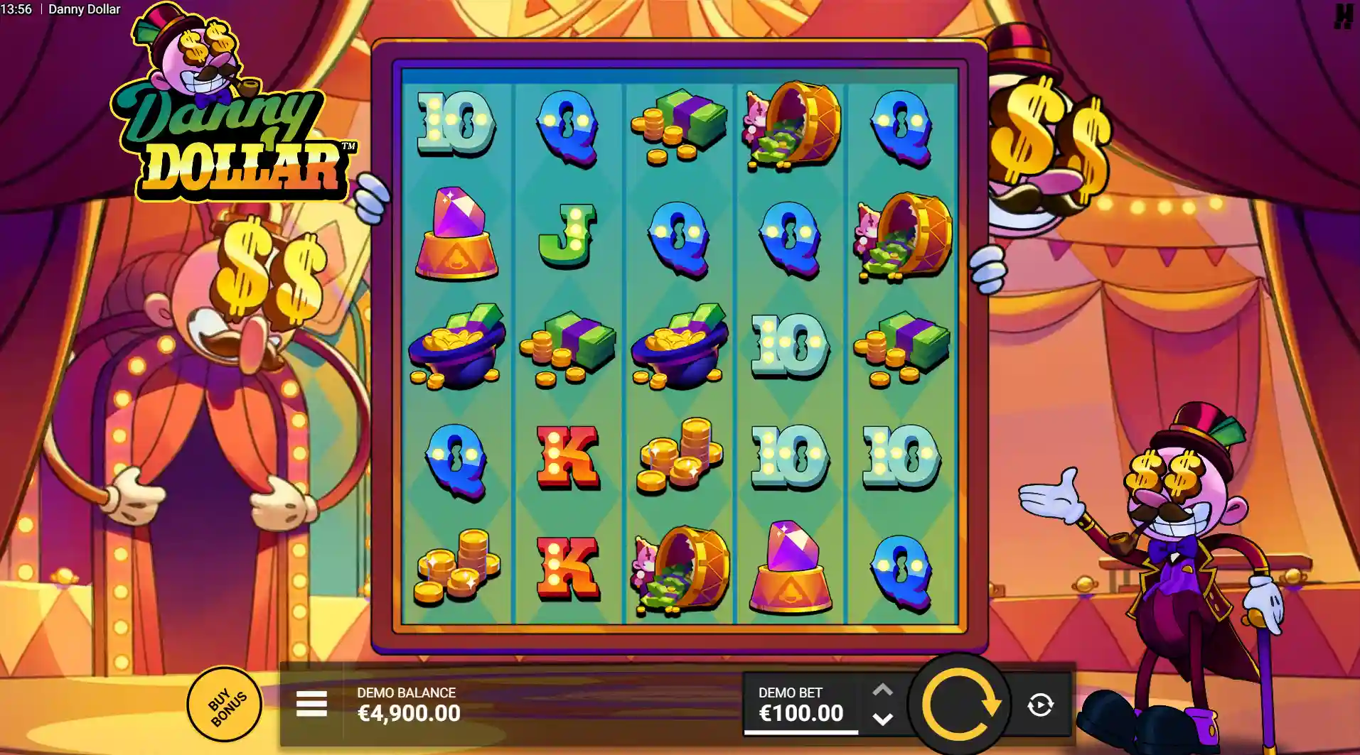 Screenshot of Danny Dollar slot