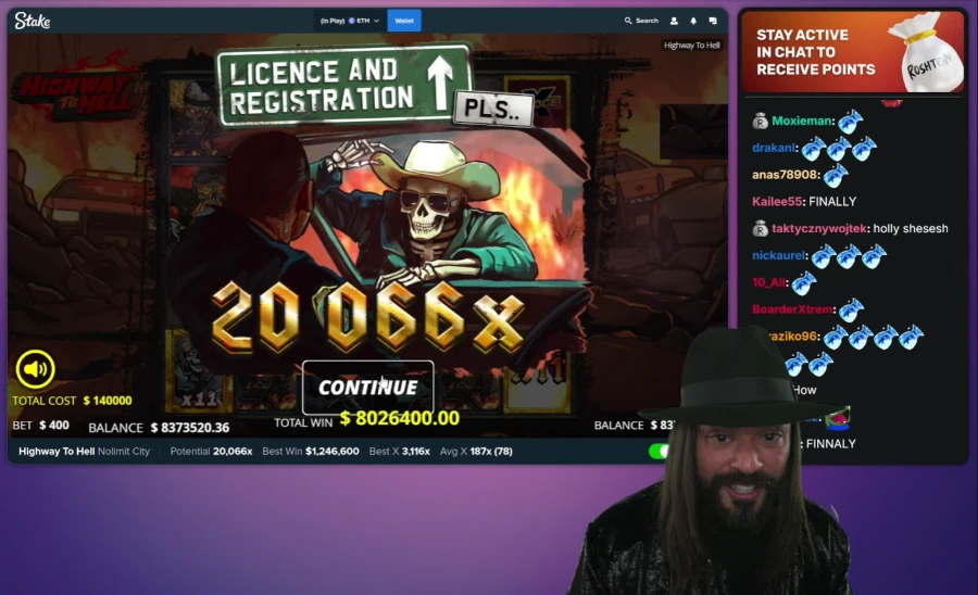 Rosh Winning $8 million on Highway to Hell Slot