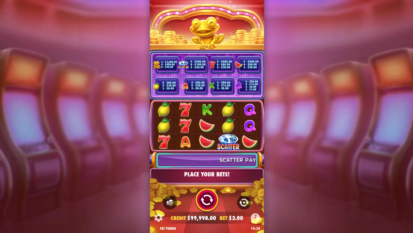Screenshot of Wealthy Frog slot