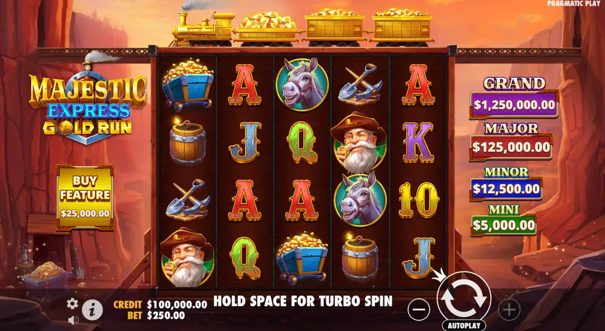 Screenshot of Majestic Express - Gold Run slot