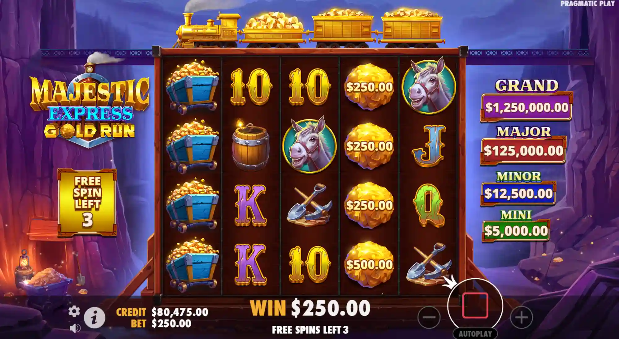 Screenshot of Majestic Express - Gold Run slot