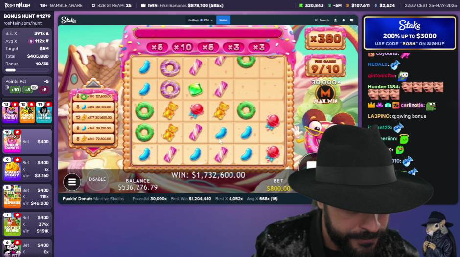 Funkin' Donuts Rosh stream