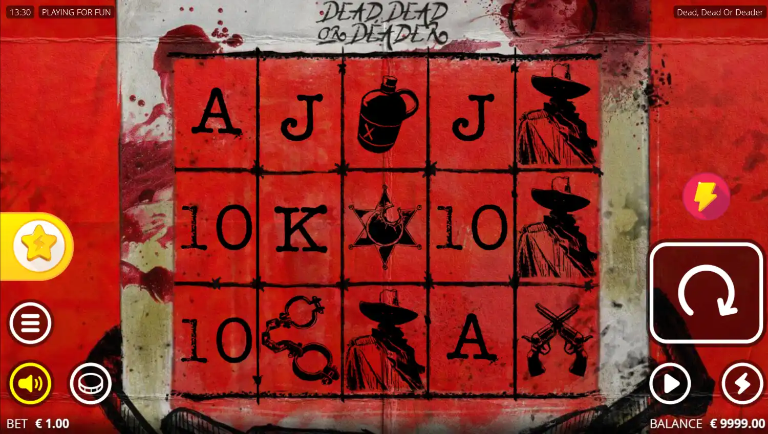 Screenshot of Dead, Dead or Deader slot base game