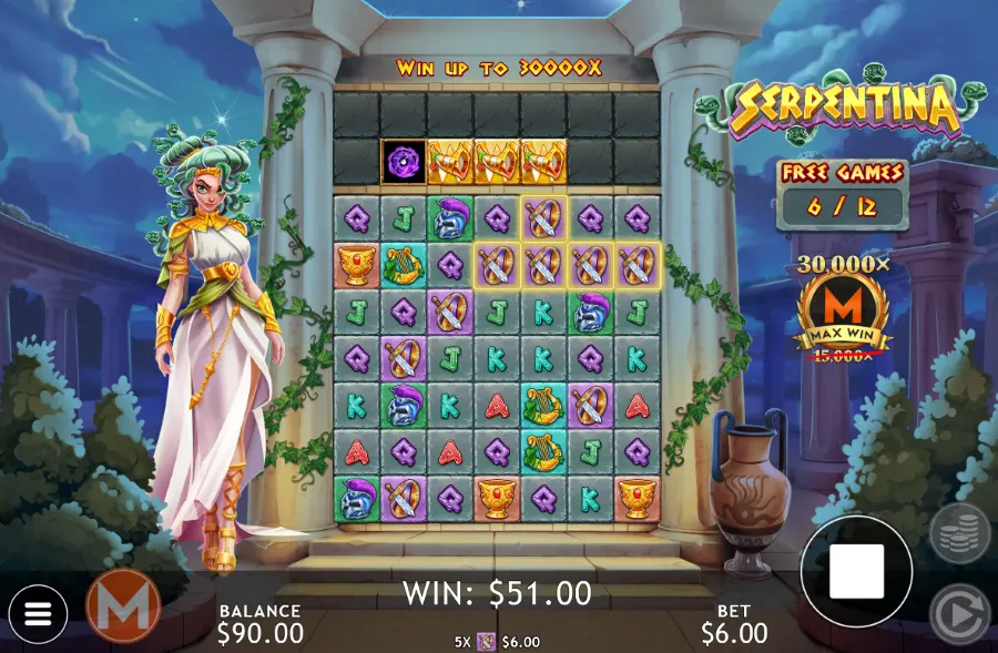 Screenshot of Serpentina slot