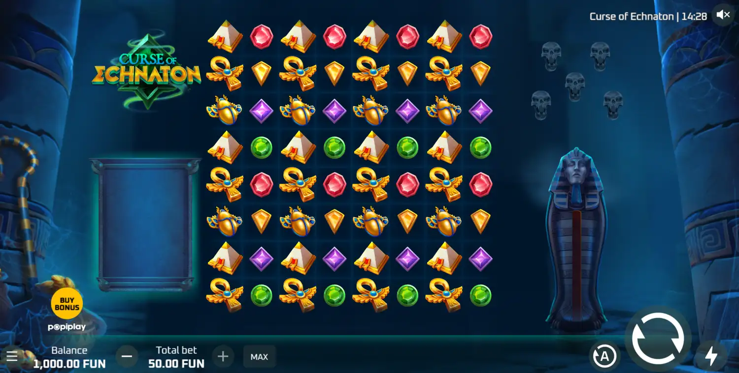 Curse of Echnaton slot screenshot