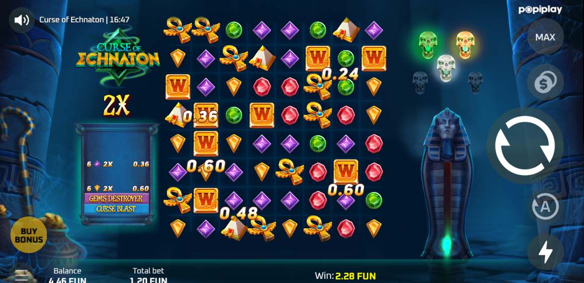Curse of Echnaton bonus game