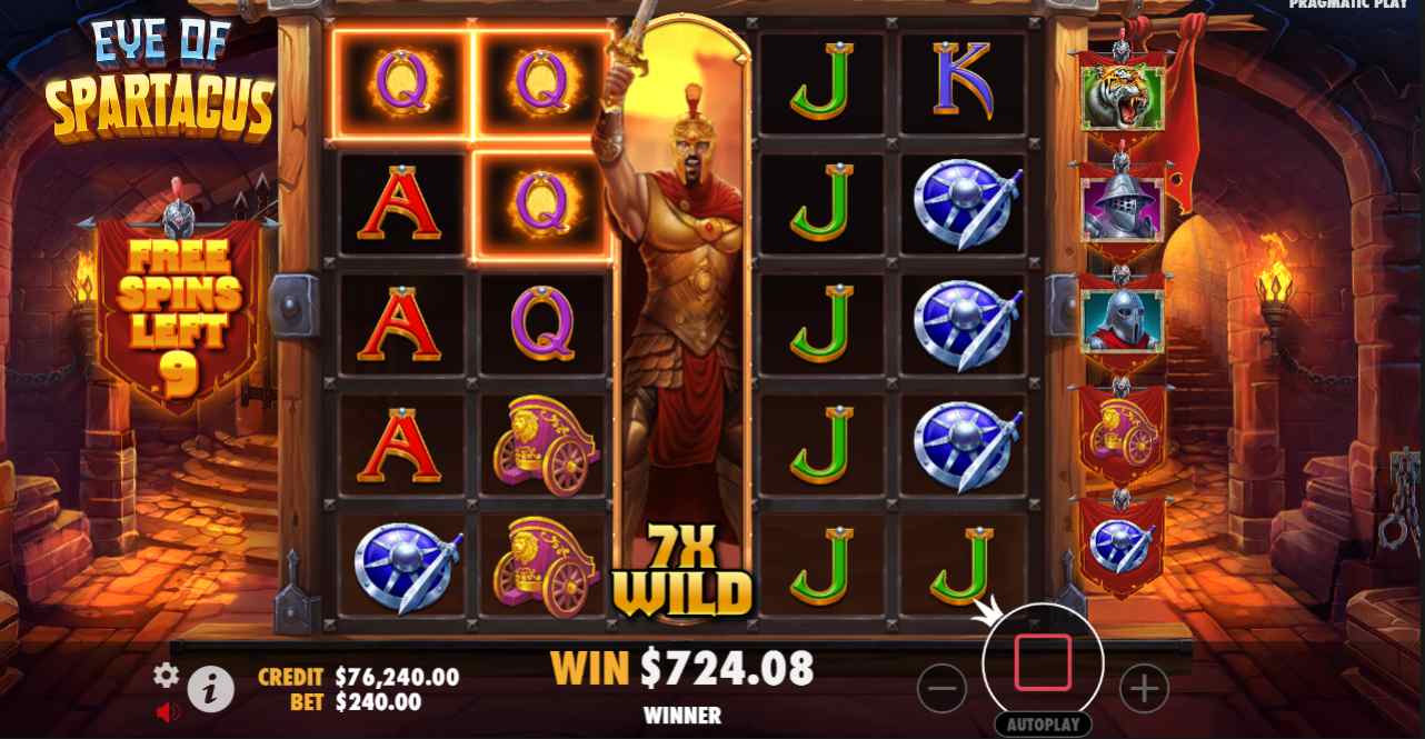 Eye of Spartacus bonus game