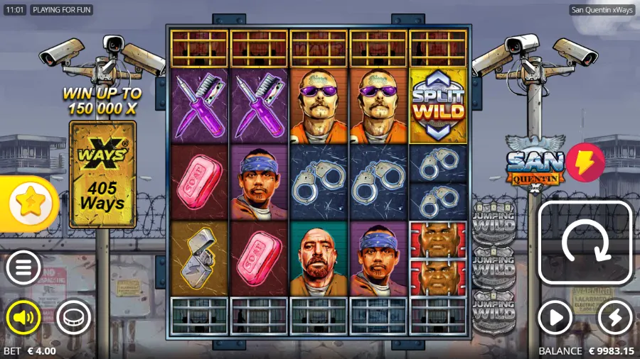 San Quentin xWays Slot Base Game