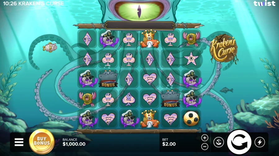Screenshot of Kraken's Curse slot