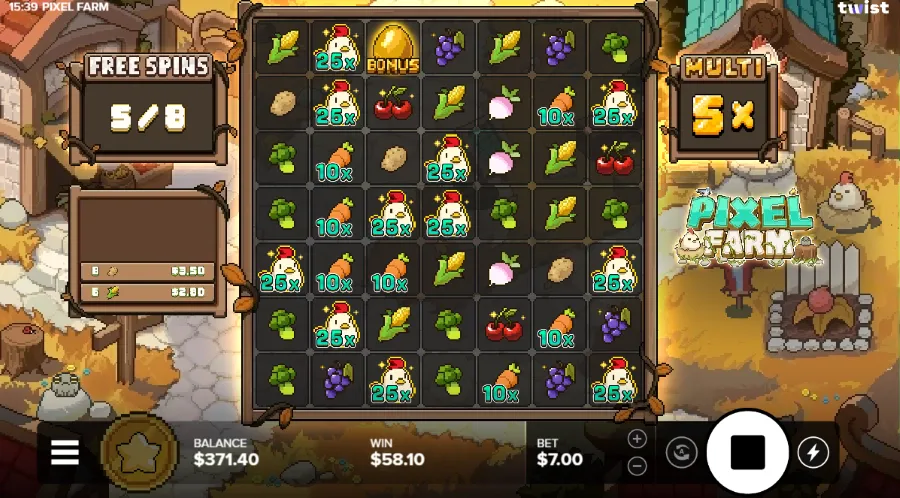 Pixel Farm Slot Bonus Game