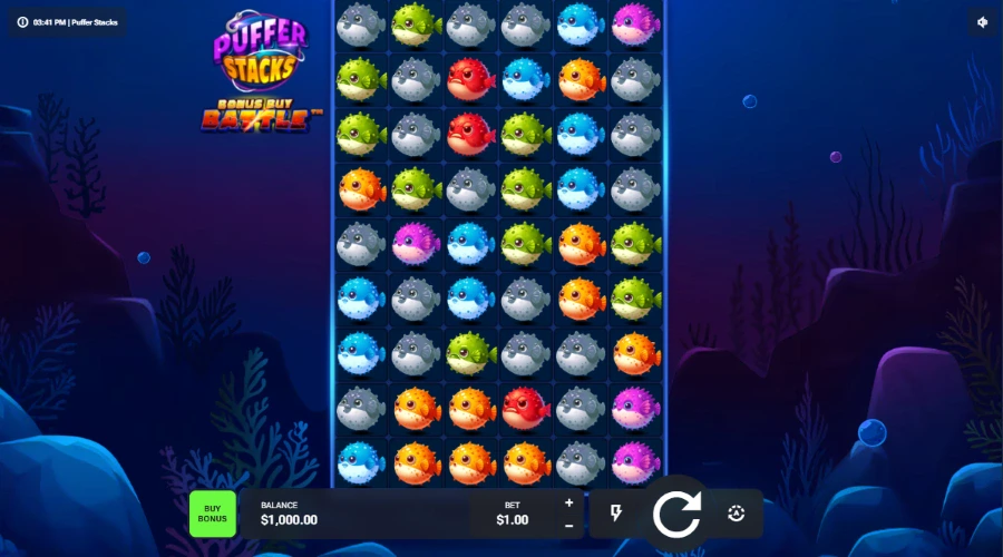 Screenshot of Puffer Stacks slot