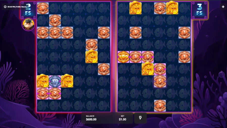 Screenshot of Puffer Stacks slot