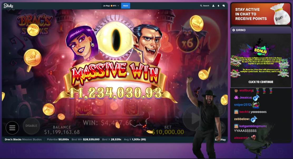 Drac's Stacks $27.5 Million win