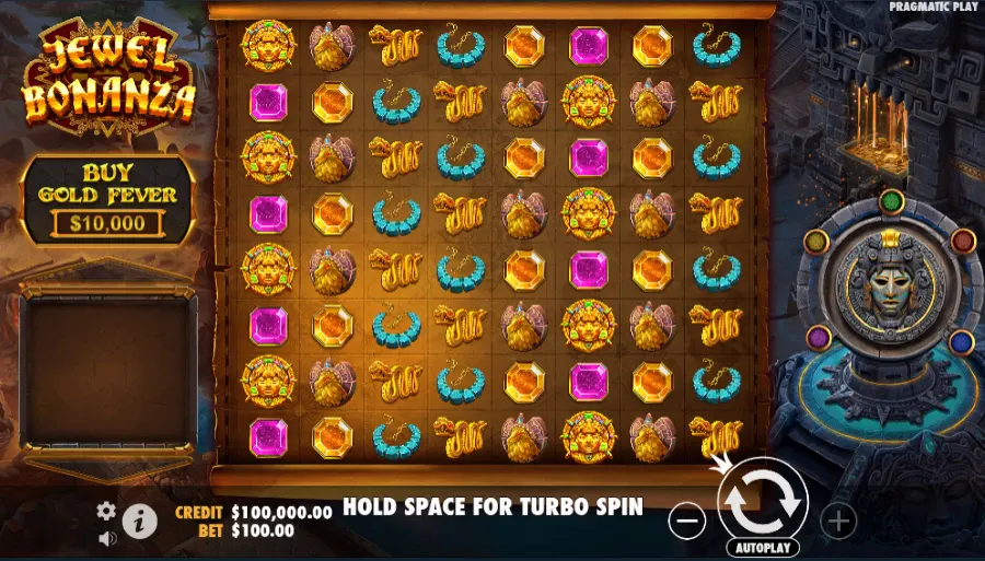 Screenshot of Jewel Bonanza Enhanced RTP slot bonus rounds