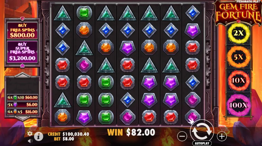 Gem Fire Fortune Slot Base Game