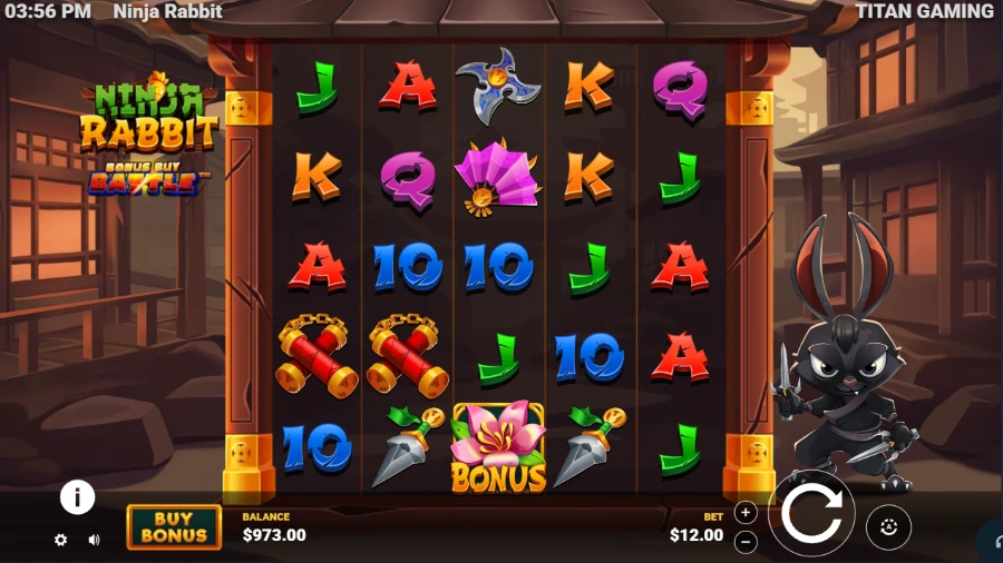 Ninja Rabbit Slot Base Game