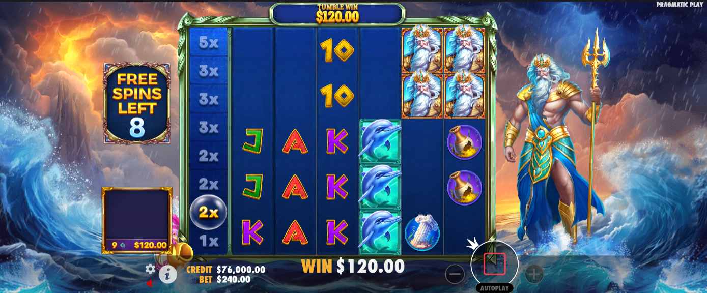 Waves of Poseidon bonus game