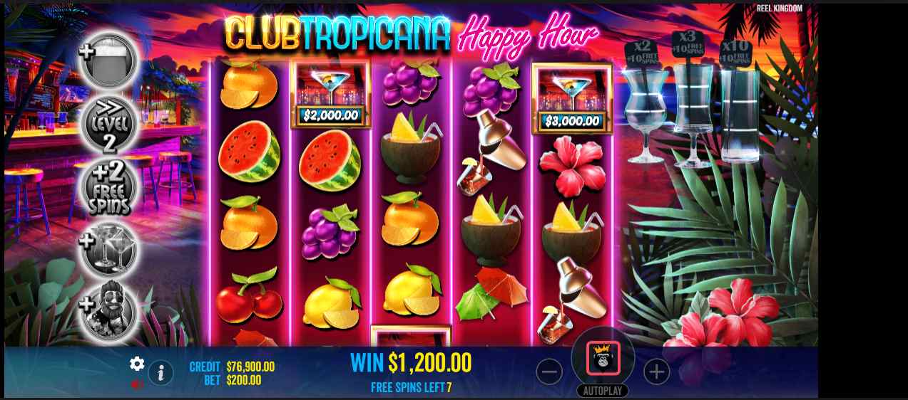 Club Tropicana - Happy Hour bonus game