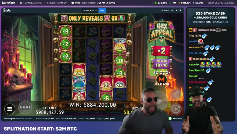 Roshtein and Jay Celebrate $5.3 Million Win on Hex Appeal
