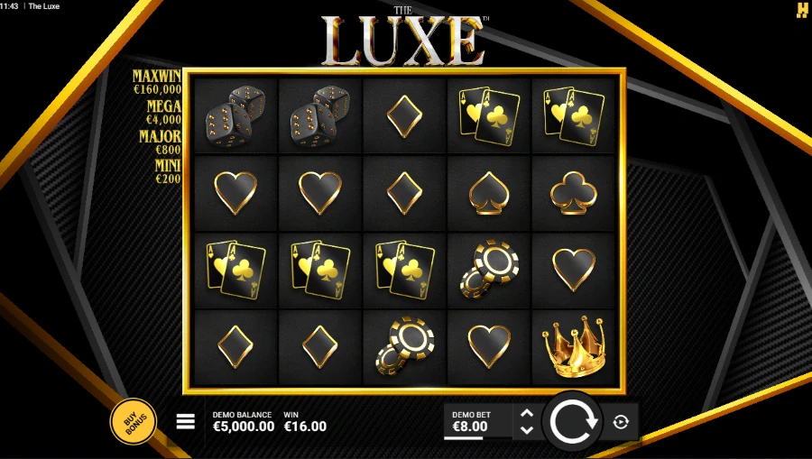 The Luxe Slot Base Game