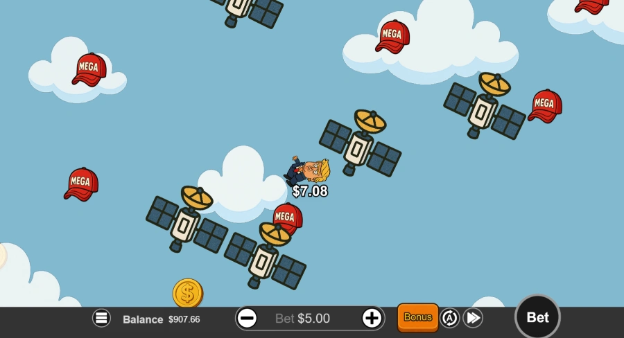 Screenshot of Drop The Boss crash game