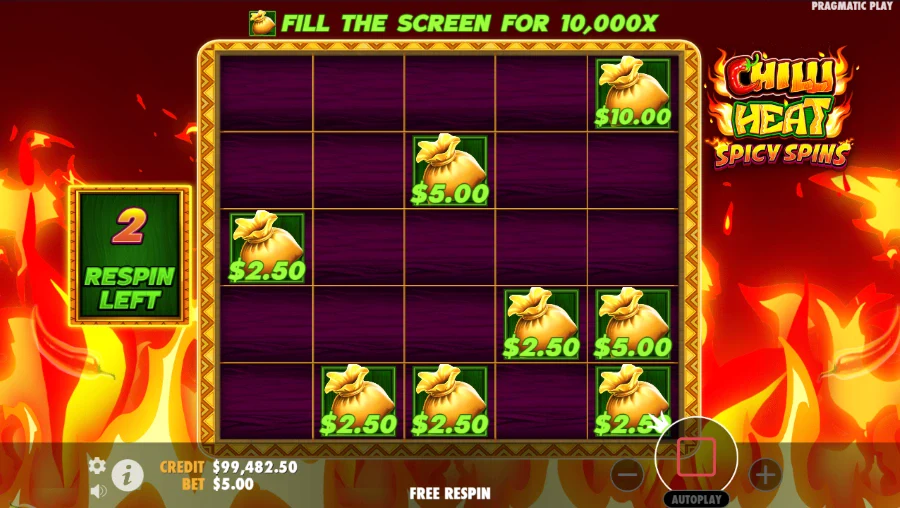 Chilli Heat Spicy Spins Slot Bonus Game