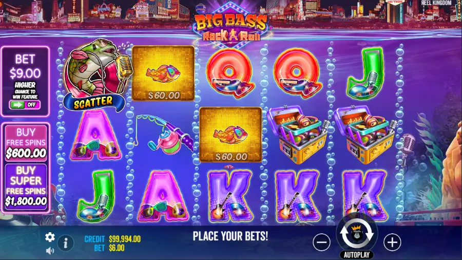 Big Bass Rock and Roll Enhanced RTP Slot Base Game