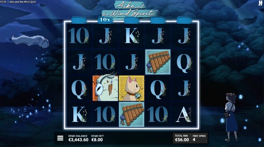 Aiko and the Wind Spirit Slot Bonus Game