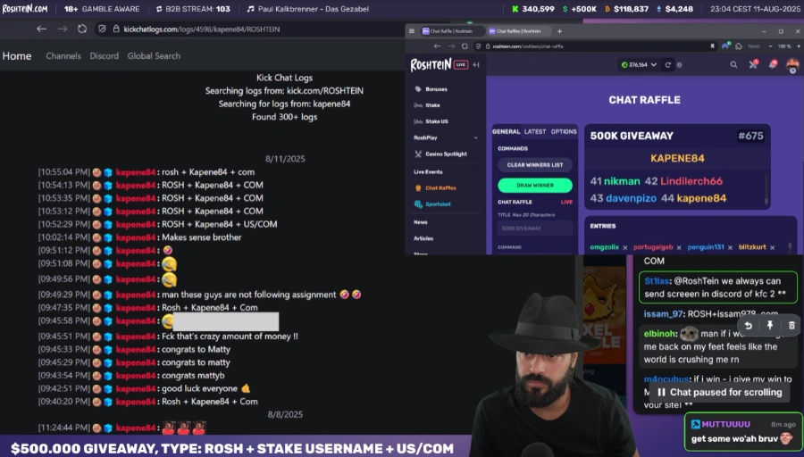 Rosh Choosing the Giveaway Winners