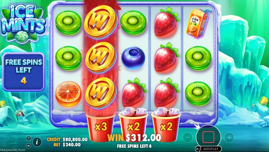 Screenshot of Ice Mint slot free spins