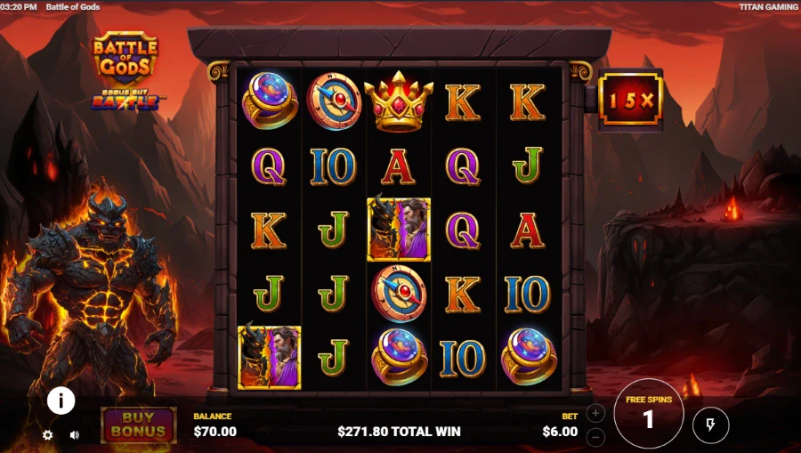 Battle of Gods Slot Bonus Game