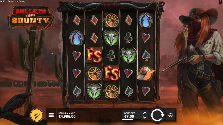 Bullets and Bounty Slot Base Game