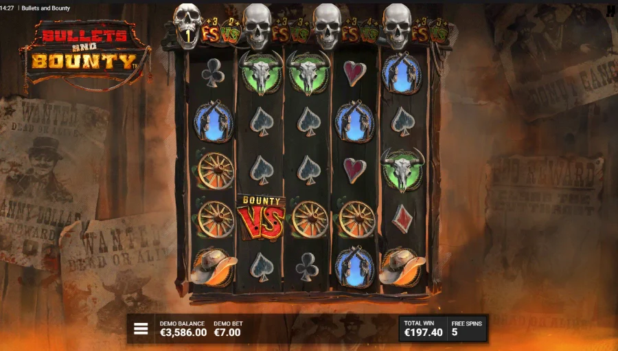 Bullets and Bounty Slot Bonus Game
